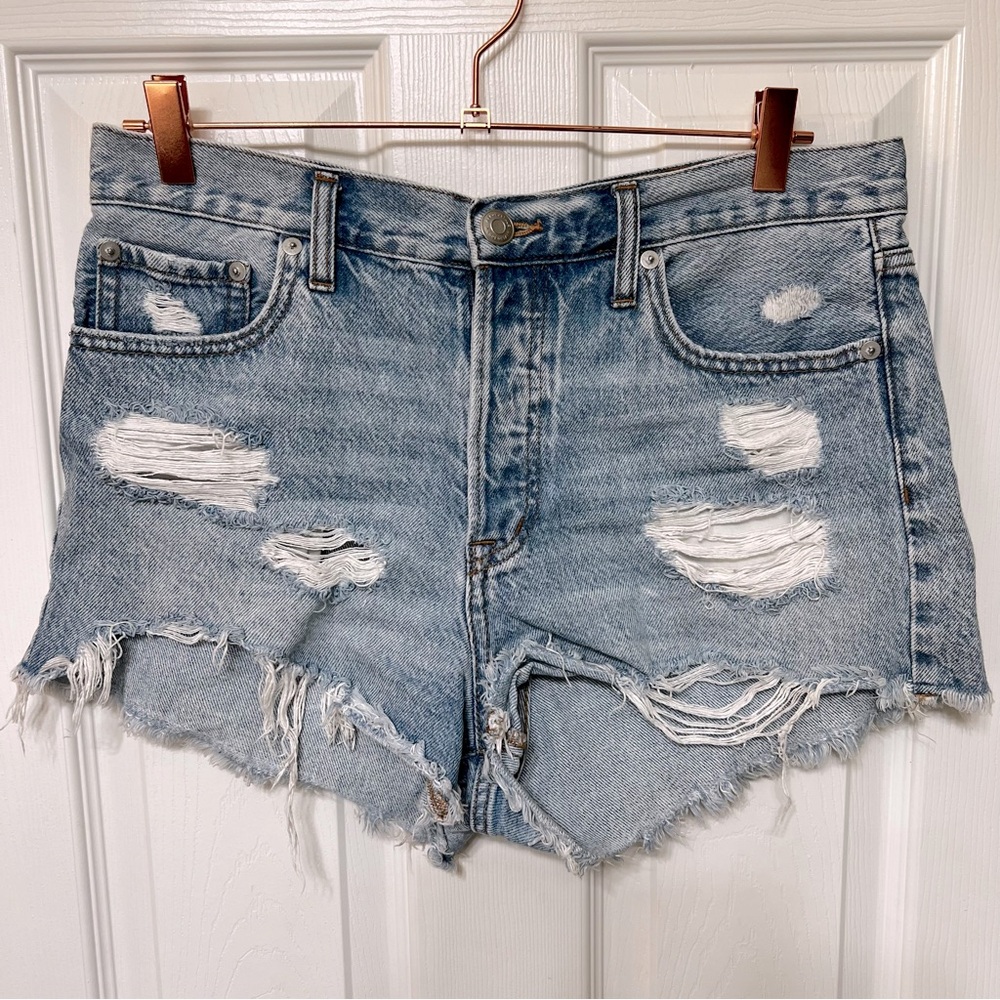 Aeropostale distressed denim shorts, size 8